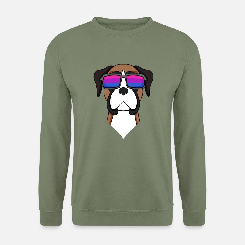 Bisexuell Deutscher Boxer Hund Geschenk - Unisex Pullover - Armeegrün