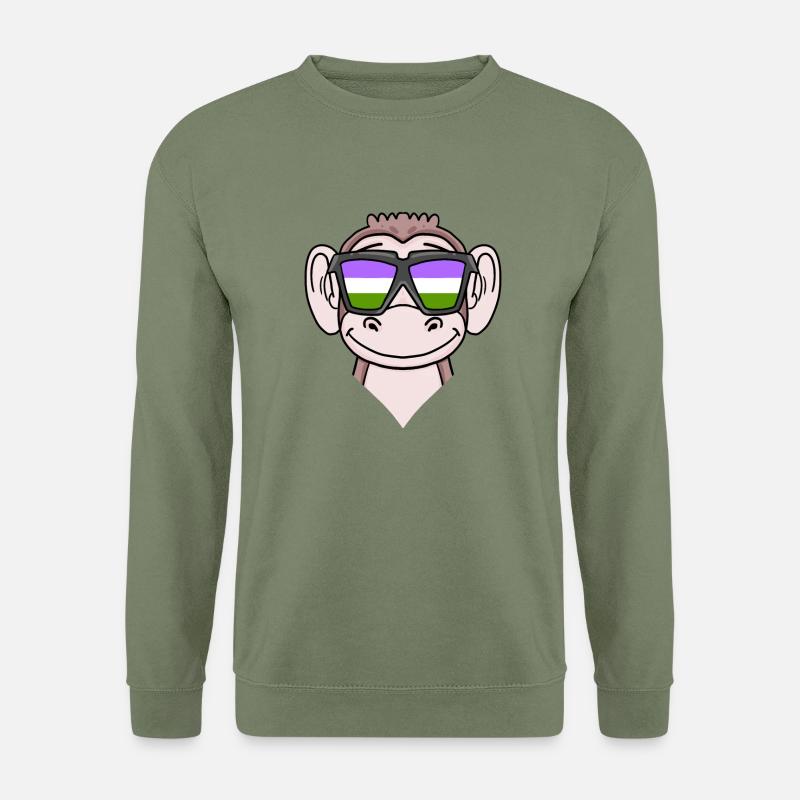 Genderqueer Affe - Unisex Pullover - Armeegrün