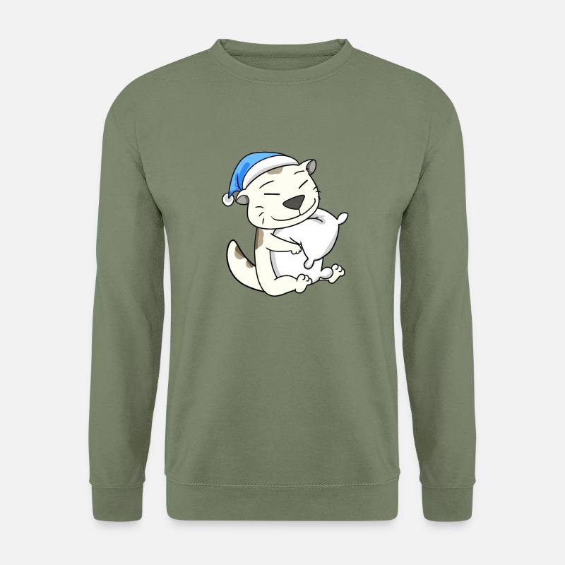 Chat race devon rex - Sweat-shirt Unisexe - vert militaire