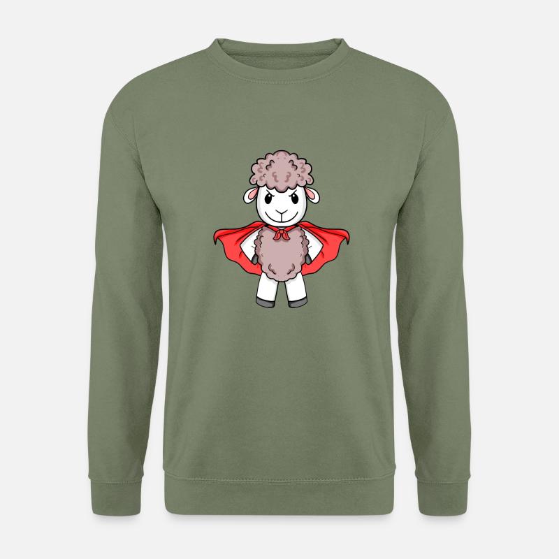 Schaf Superheld - Unisex Pullover - Armeegrün