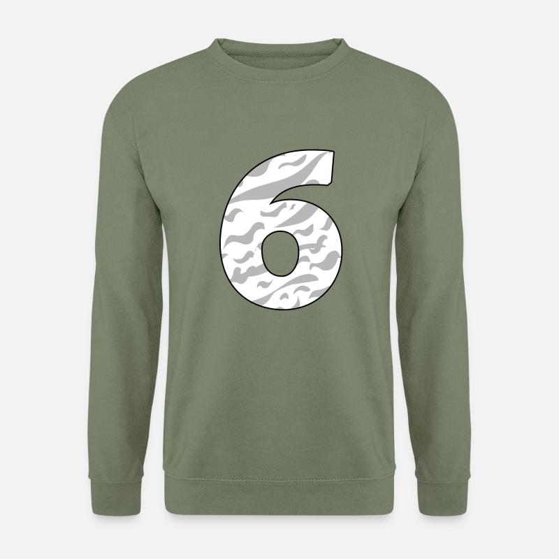 Sechs - 6 - Unisex Pullover - Armeegrün