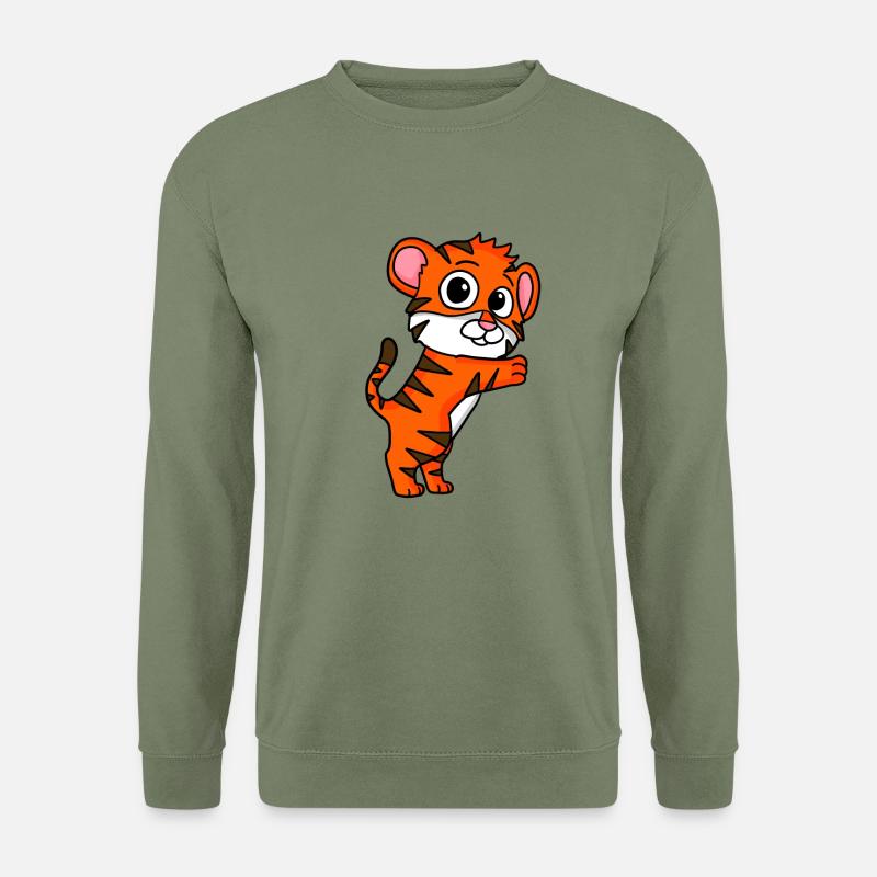 Niedlicher Tiger - Unisex Pullover - Armeegrün