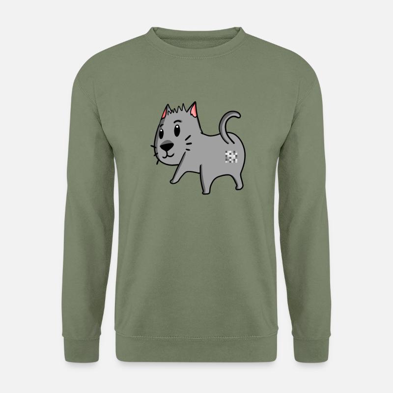 Katze Arsch - Katze Hintern - Unisex Pullover - Armeegrün