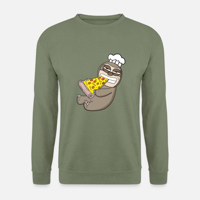 Gourmet Faultier Pizza - Unisex Pullover - Armeegrün