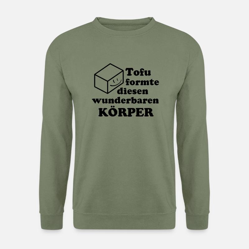 Tofu formte diesen wunderbaren Körper. - Unisex Pullover - Armeegrün