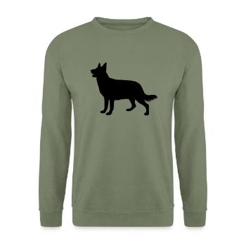 Chien, Dog, Hund, Perro, Cane, Hond - Sweat-shirt Unisexe - vert militaire - Devant - Alina (178cm) & Michal (187cm)