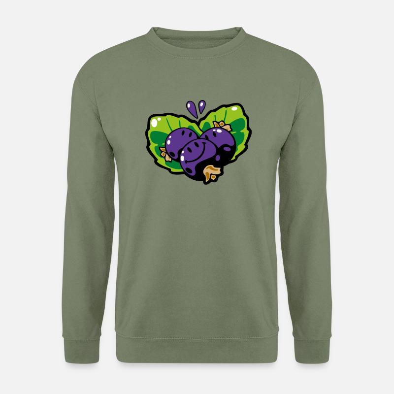 Smiley Black Currants - Unisex Pullover - Armeegrün