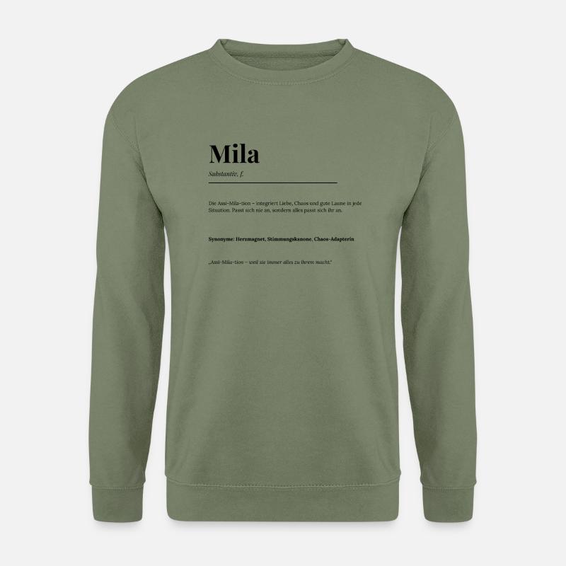 Mila - Unisex Pullover - Armeegrün
