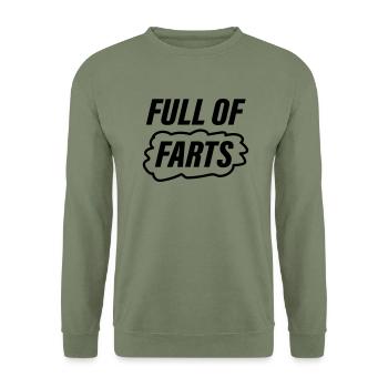 Full Of Farts - Unisex Sweatshirt - army green - Front - Alina (178cm) & Michal (187cm)