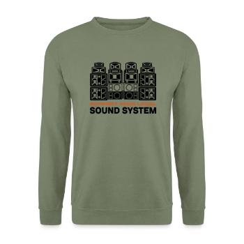 support attacke hakke 23 berlin - Unisex Pullover - Armeegrün - Vorne - Alina (178cm) & Michal (187cm)
