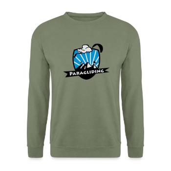 Paragliding / Paraglider Logo - Unisex Sweatshirt - army green - Front - Alina (178cm) & Michal (187cm)