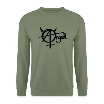 Anarchie ange et démon - Sweat-shirt Unisexe - vert militaire - Devant - Alina (178cm) & Michal (187cm)