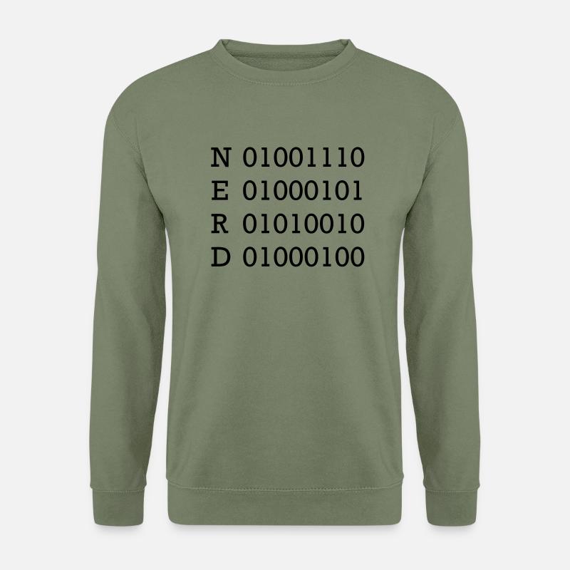 binary nerd - Unisex Pullover - Armeegrün