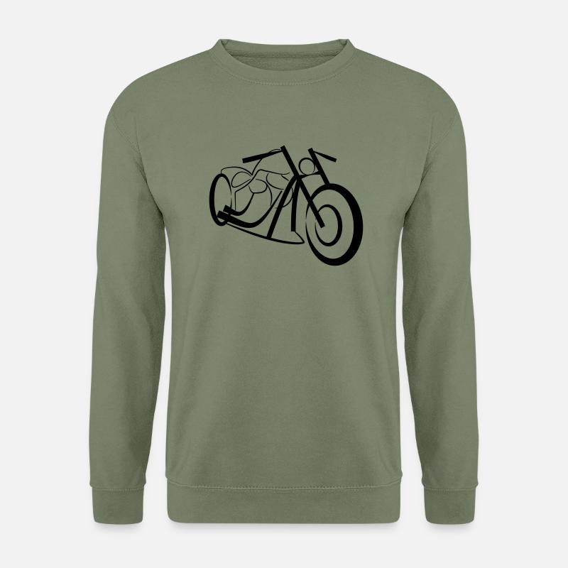 Custom Chopper Bike - Unisex Pullover - Armeegrün