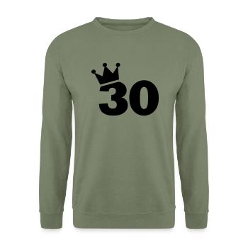 30 - Unisex Sweatshirt - army green - Front - Alina (178cm) & Michal (187cm)