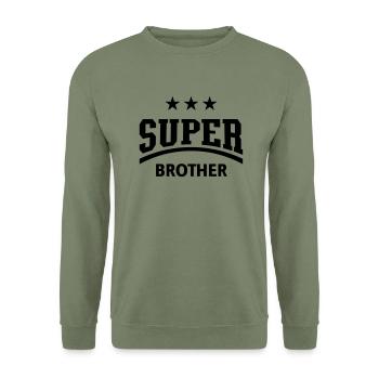 Super Brother - Unisex Sweatshirt - army green - Front - Alina (178cm) & Michal (187cm)