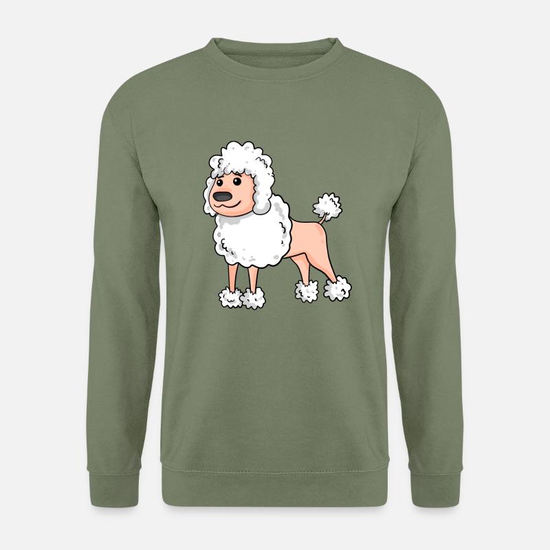 Pudel Weiß Hunderasse - Unisex Pullover - Armeegrün