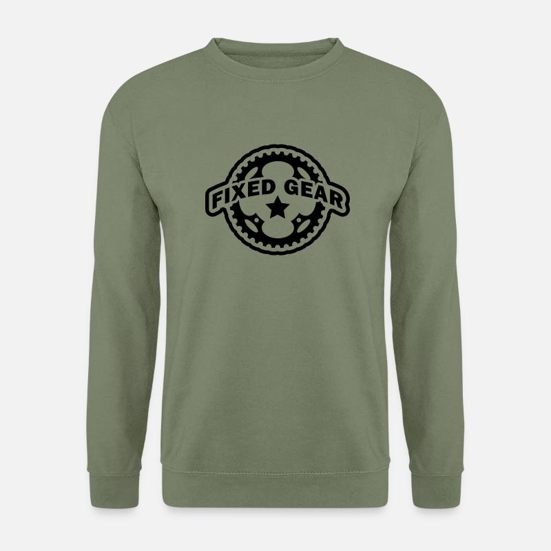 Fixed Gear Fixie Chainring - Unisex Sweatshirt - army green
