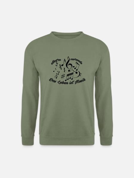 Das Leben ist Musik - Unisex Pullover - Armeegrün