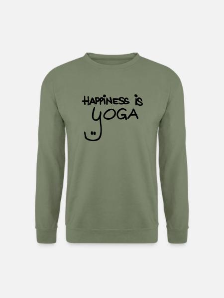 happiness is yoga - Unisex Pullover - Armeegrün