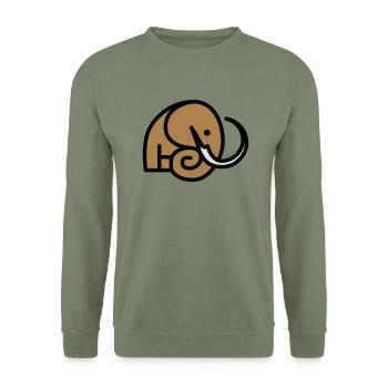 Mammut Logo - Unisex Pullover - Armeegrün - Vorne - Alina (178cm) & Michal (187cm)