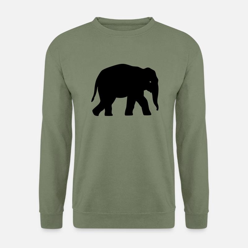 Elephant Silhouette Body - Unisex Sweatshirt - army green