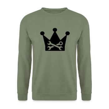 Screw wrench - Unisex Sweatshirt - army green - Front - Alina (178cm) & Michal (187cm)