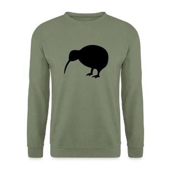 Kiwi - Unisex Sweatshirt - army green - Front - Alina (178cm) & Michal (187cm)