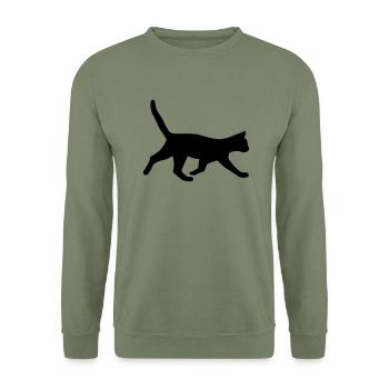 KATZE - Unisex Pullover - Armeegrün - Vorne - Alina (178cm) & Michal (187cm)