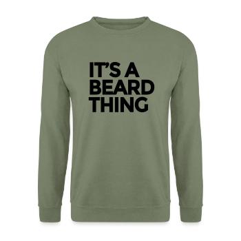 It's a Beard Thing - Unisex Pullover - Armeegrün - Vorne - Alina (178cm) & Michal (187cm)