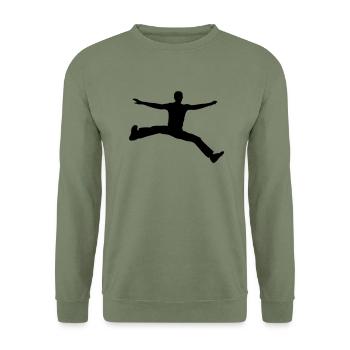 springendermannf1 - Unisex Sweatshirt - army green - Front - Alina (178cm) & Michal (187cm)