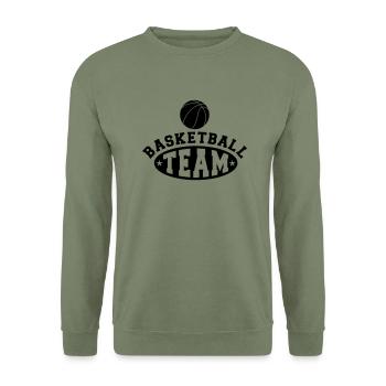 Basketball Team - Unisex Pullover - Armeegrün - Vorne - Alina (178cm) & Michal (187cm)