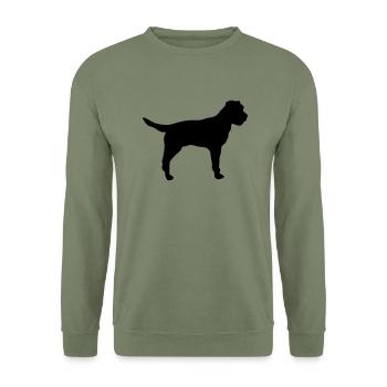 Border Terrier - Unisex Sweatshirt - army green - Front - Alina (178cm) & Michal (187cm)
