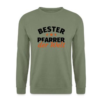 Geschenk Pfarrer - Unisex Pullover - Armeegrün - Vorne - Alina (178cm) & Michal (187cm)