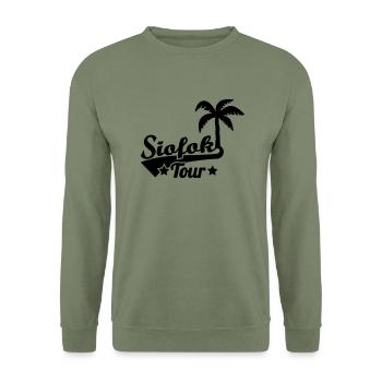 Siofok - Unisex Pullover - Armeegrün - Vorne - Alina (178cm) & Michal (187cm)