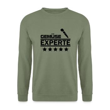 gemüse experte - Unisex Pullover - Armeegrün - Vorne - Alina (178cm) & Michal (187cm)