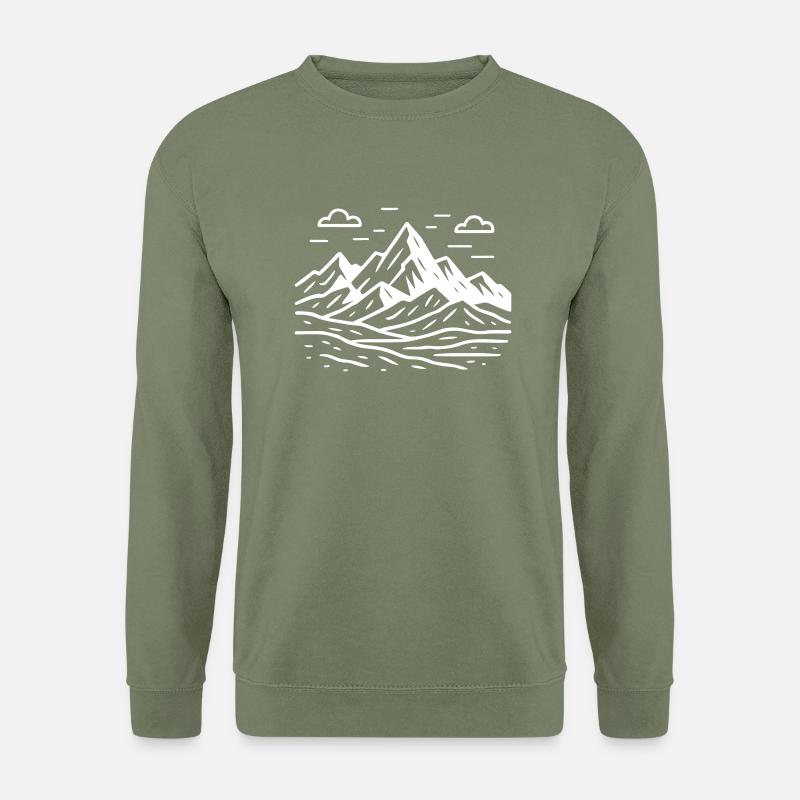 Berg Landschaft - Unisex Pullover - Armeegrün