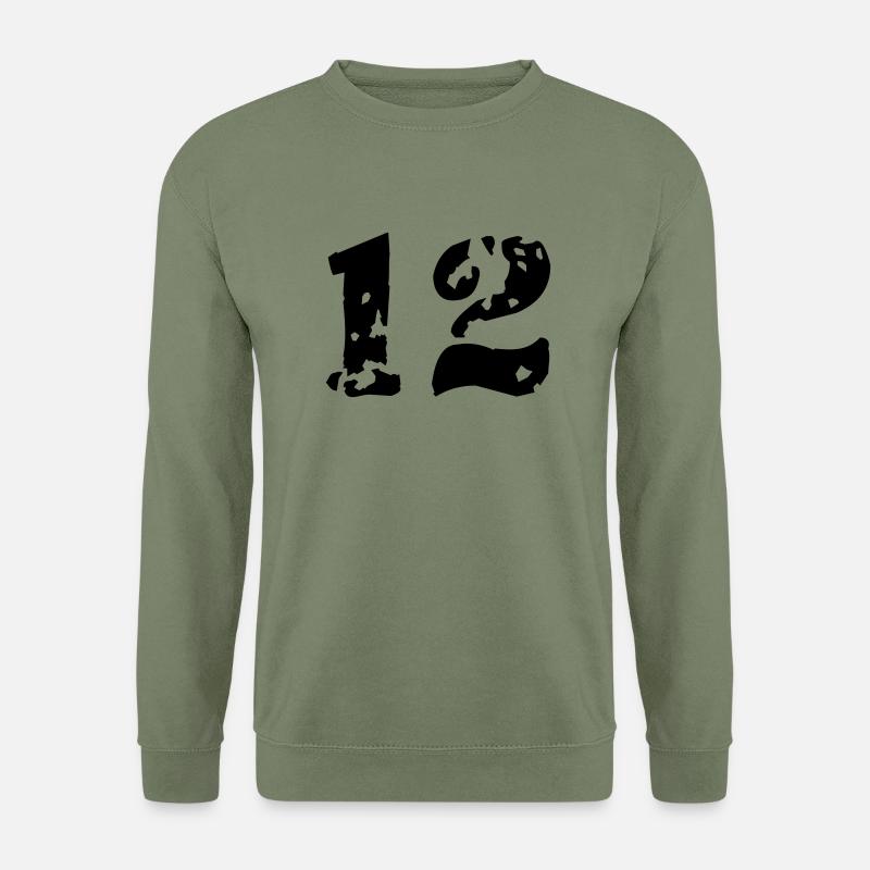 12 - Unisex Pullover - Armeegrün