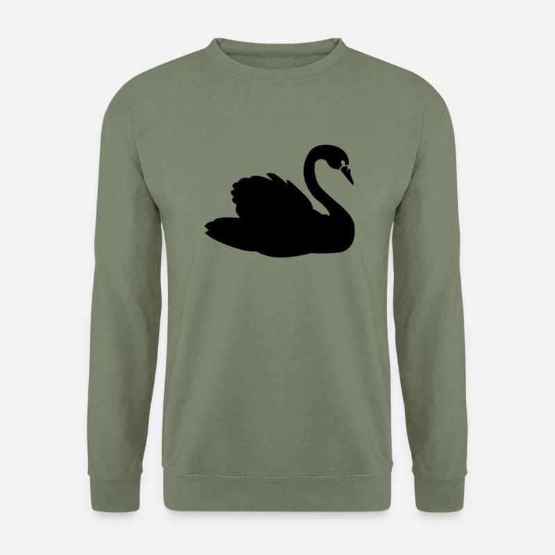 Schwan - Unisex Pullover - Armeegrün