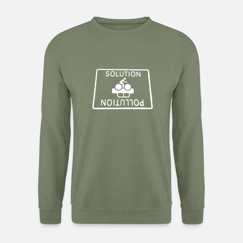 to pollution, solution - Unisex Sweatshirt - army green