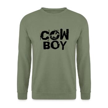 cowboy_c_1c - Unisex Sweatshirt - army green - Front - Alina (178cm) & Michal (187cm)