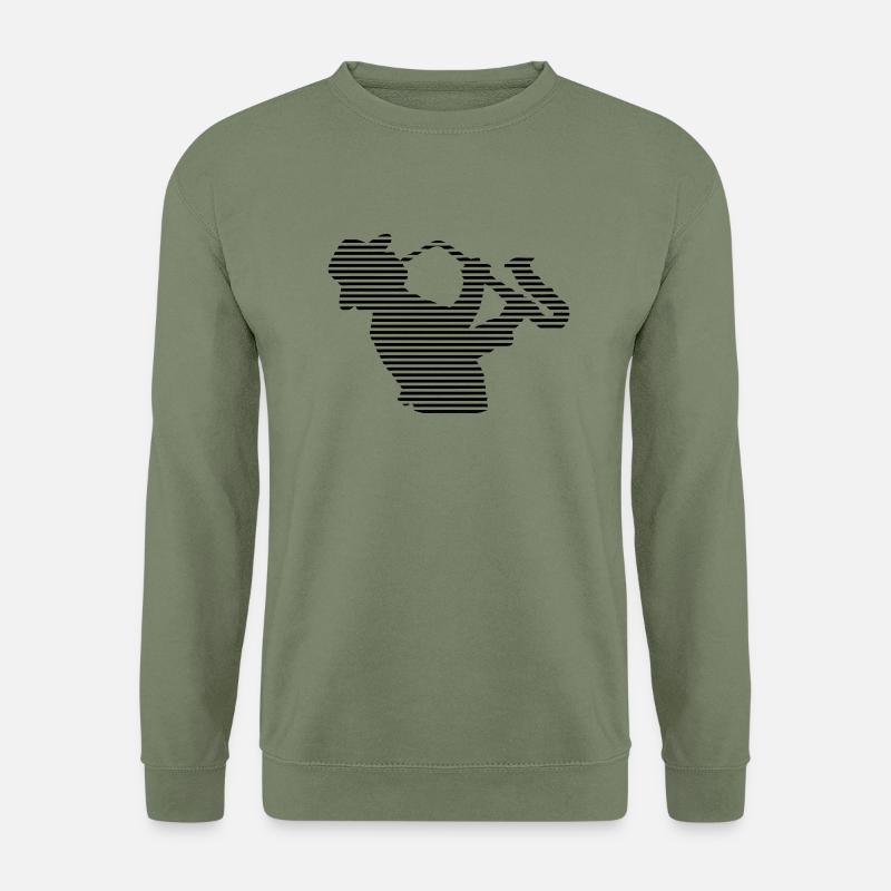 Saxofonspieler / Raster - Unisex Pullover - Armeegrün