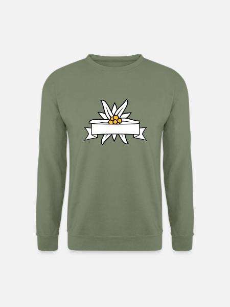 Text Banner Edelweiss - Unisex Pullover - Armeegrün