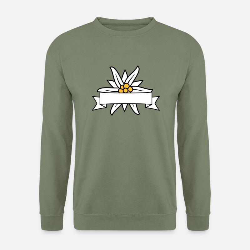 Text Banner Edelweiss - Unisex Pullover - Armeegrün