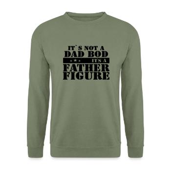 es ist kein Dad Bod, es ist eine Vaterfigur - Unisex Pullover - Armeegrün - Vorne - Alina (178cm) & Michal (187cm)