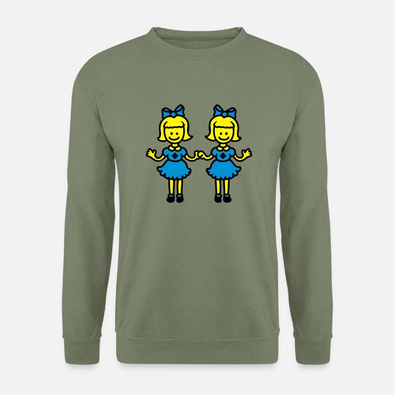 Zwillingsschwestern - Unisex Pullover - Armeegrün