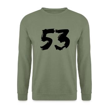 Brushed 53 - Unisex Pullover - Armeegrün - Vorne - Alina (178cm) & Michal (187cm)