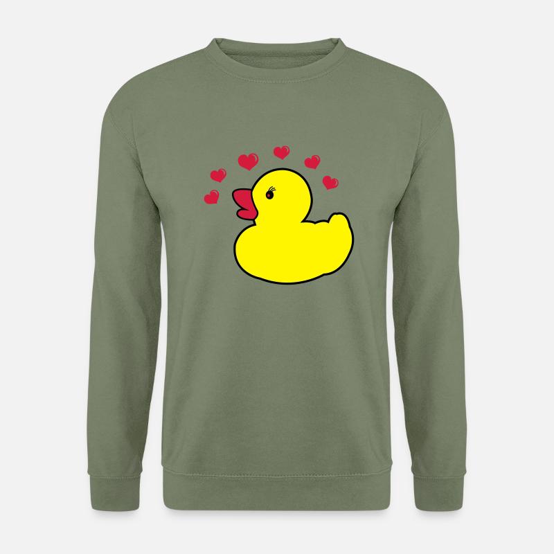quitsche_enten_love2 - Unisex Pullover - Armeegrün