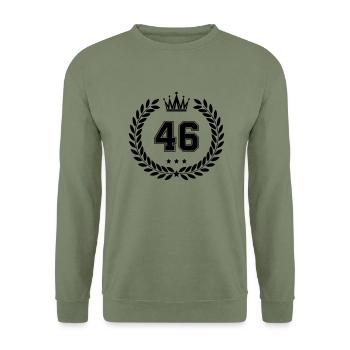 Armoiries 46 - Sweat-shirt Unisexe - vert militaire - Devant - Alina (178cm) & Michal (187cm)