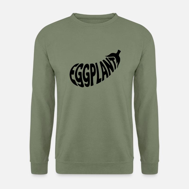 Eggplant - Cool Vegetable Logo - Unisex Sweatshirt - army green